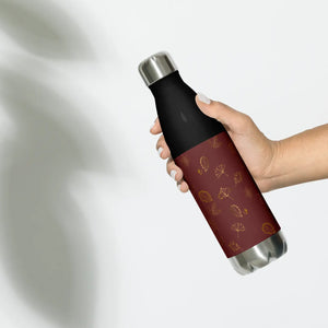 Chic Steel Water Bottle - Maroon Foliage 17oz - Dipaliz - Bottles
