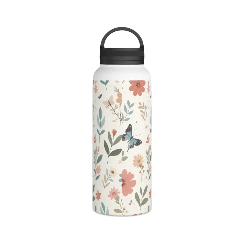 Elegant Stainless Steel Water Bottle with Butterfly Design - Mug