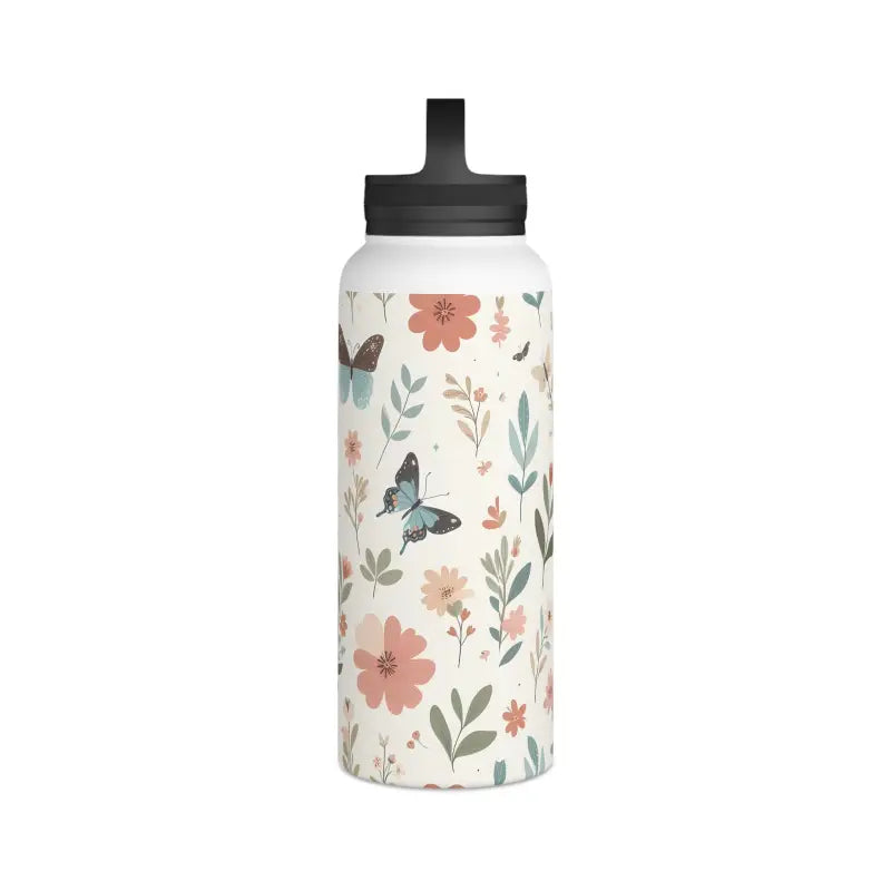 Elegant Stainless Steel Water Bottle with Butterfly Design - Mug