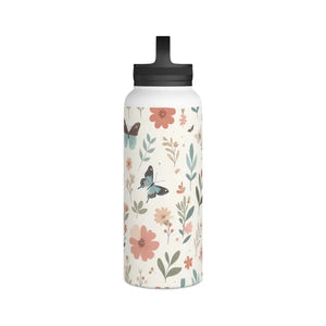 Double-wall Stainless Steel Butterfly Design Travel Mug - Dipaliz - Water Bottles