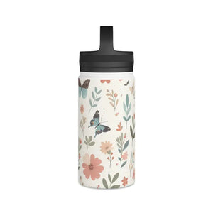 Double-wall Stainless Steel Butterfly Design Travel Mug - Dipaliz - Water Bottles