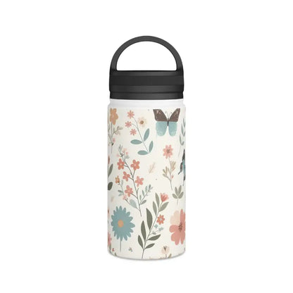 Elegant Stainless Steel Water Bottle with Butterfly Design - Mug