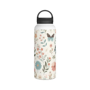 Double-wall Stainless Steel Butterfly Design Travel Mug - Dipaliz - Water Bottles
