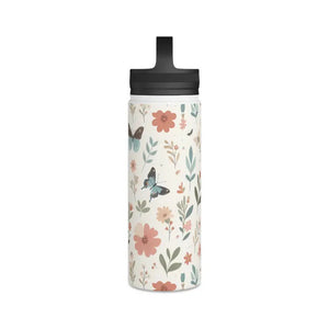 Double-wall Stainless Steel Butterfly Design Travel Mug - Dipaliz - Water Bottles