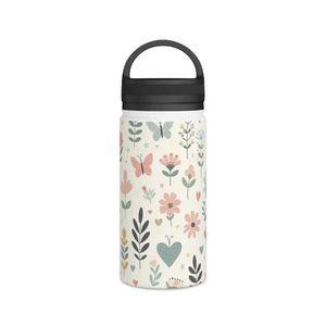 Pastel Floral Stainless Steel Water Bottle - Chic Hydration - Dipaliz - Bottles