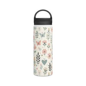 Pastel Floral Stainless Steel Water Bottle - Chic Hydration - Dipaliz - Bottles