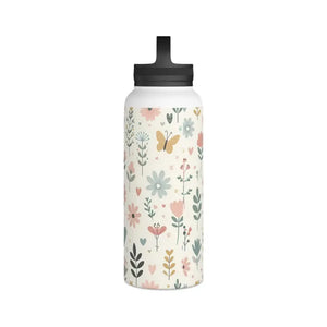 Pastel Floral Stainless Steel Water Bottle - Chic Hydration - Dipaliz - Bottles