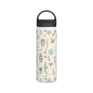 Pastel Floral Stainless Steel Water Bottle - Chic Hydration - Dipaliz - Bottles