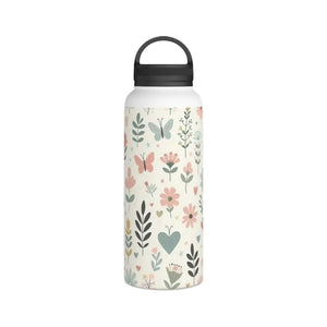 Pastel Floral Stainless Steel Water Bottle - Chic Hydration - Dipaliz - Bottles