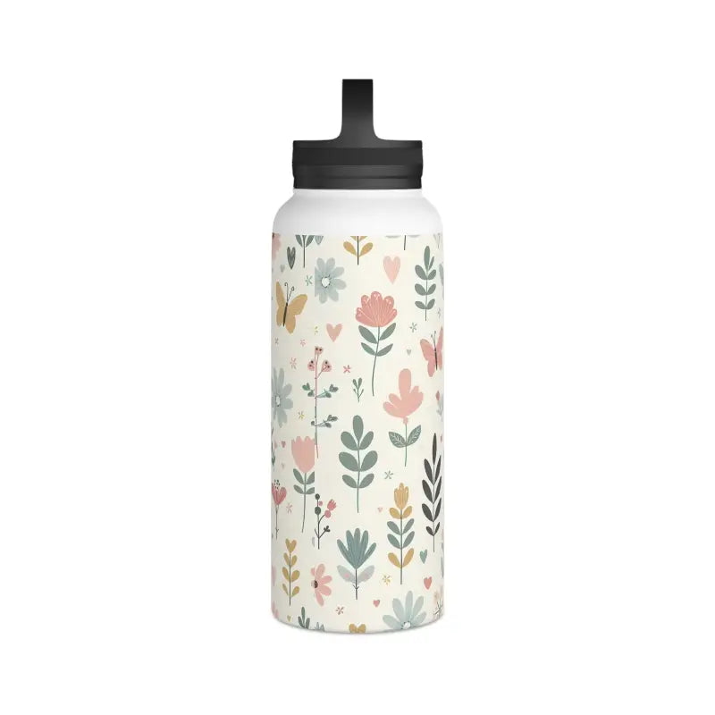 Stylish Pastel Floral Design Stainless Water Bottle - Mug