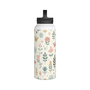 Pastel Floral Stainless Steel Water Bottle - Chic Hydration - Dipaliz - Bottles