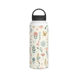 Pastel Floral Stainless Steel Water Bottle - Chic Hydration - Dipaliz - Bottles