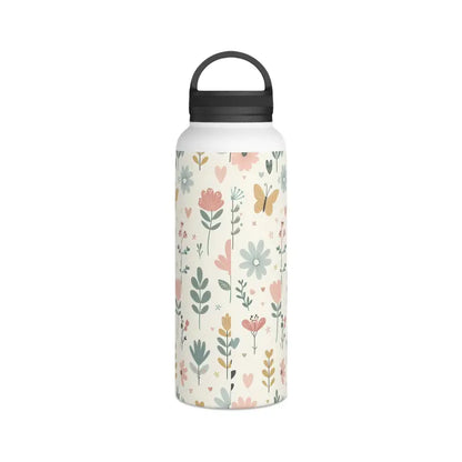 Stylish Pastel Floral Design Stainless Water Bottle - Mug