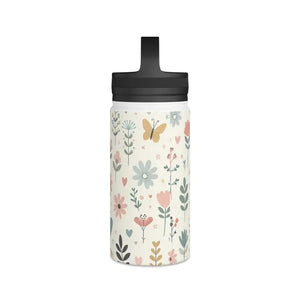 Pastel Floral Stainless Steel Water Bottle - Chic Hydration - Dipaliz - Bottles