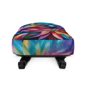 Large Flowers Polyester Backpack Colorful Style Dipaliz - Backpacks