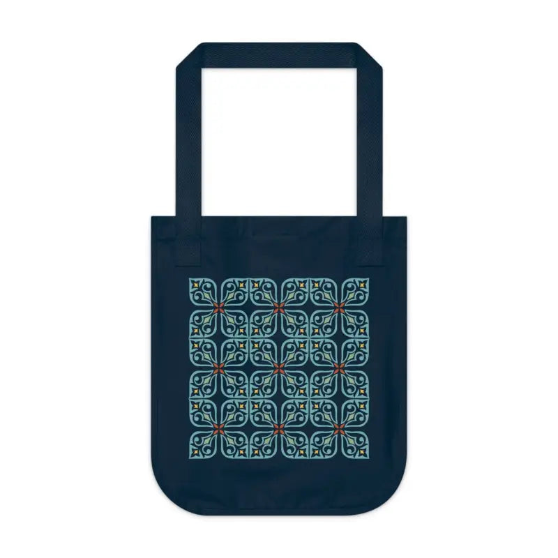 Turn Heads with a Cyan Geometric Canvas Tote Bag! - Bags