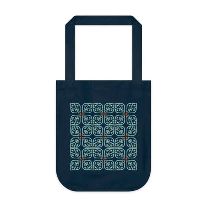 Turn Heads with a Cyan Geometric Canvas Tote Bag! - Bags