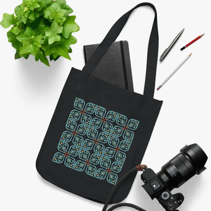 Turn Heads with a Cyan Geometric Canvas Tote Bag! - Bags