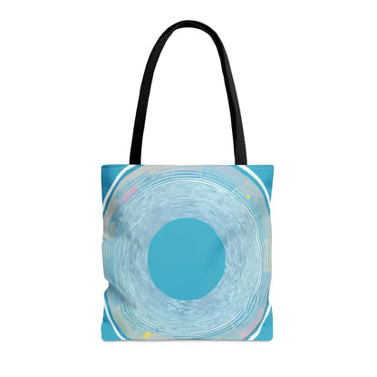 Turn Heads with the Blue Circular Pattern Tote Bag! - Bags