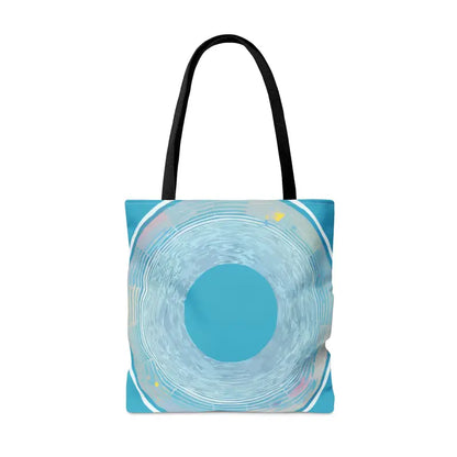 Turn Heads with the Blue Circular Pattern Tote Bag! - Bags