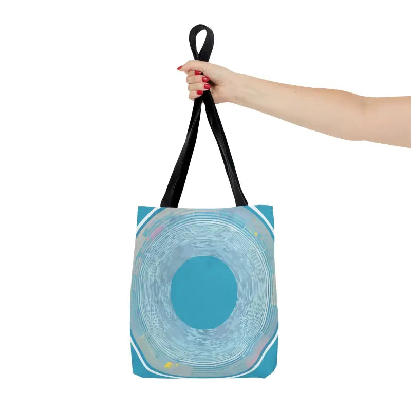 Turn Heads with the Blue Circular Pattern Tote Bag! - Small Bags