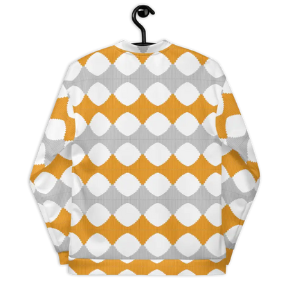 Turn Heads in a Unisex Yellow Pattern Bomber Jacket - Clothing