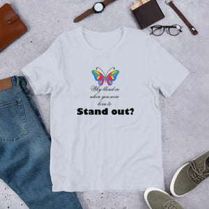 T-shirts - Butterfly Unisex T-shirt - Ring-spun Cotton Comfort - Dipaliz Light Blue / s