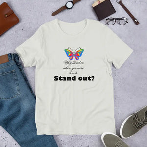 T-shirts - Butterfly Unisex T-shirt - Ring-spun Cotton Comfort - Dipaliz Silver / s
