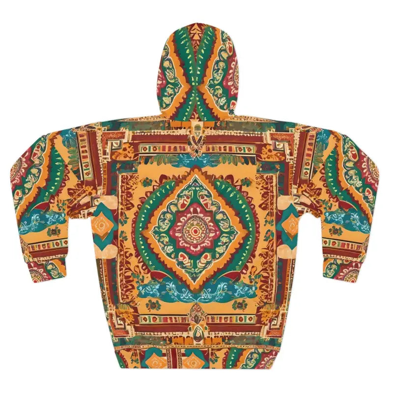 Vibrant Indian Pattern Pullover Hoodie: Stand out in Style - All Over Prints