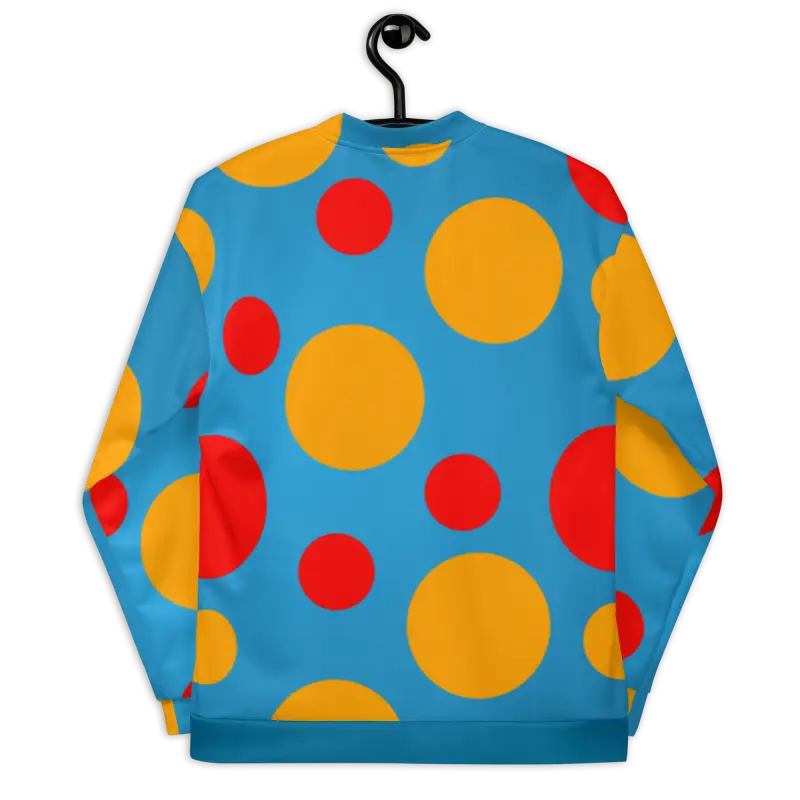 Stand out with the Colorful Polka Dot Bomber Jacket - Clothing