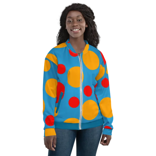 Explosive Style: Colorful Polka Dot Bomber Jacket - Xs Clothing