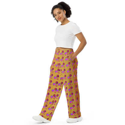 Stand out with Trendy Polka Dot Wide Leg Pants! - Pants