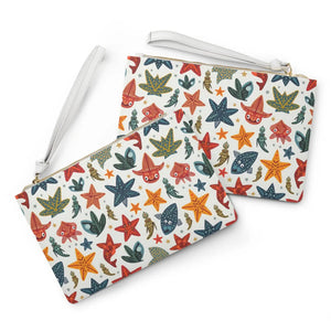 Sea Life Chic Star Fishes Clutch Bag Vegan Leather - Dipaliz - Bags