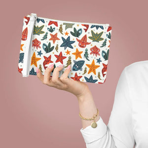 Sea Life Chic Star Fishes Clutch Bag Vegan Leather - Dipaliz - Bags