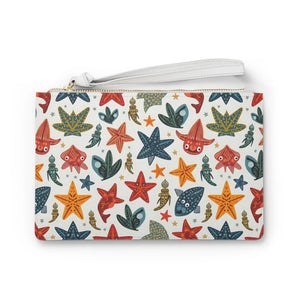 Sea Life Chic Star Fishes Clutch Bag Vegan Leather - Dipaliz - Bags