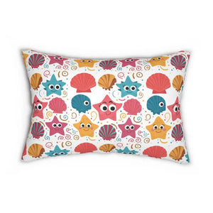 Coastal Vibes Spun Polyester Lumbar Pillow Ocean Decor - Dipaliz - 20’’ × 14’’ - Throw Pillows