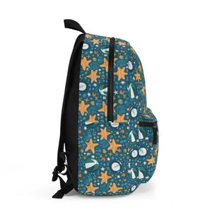 Roomy Marine Creatures Backpack - Adjustable Straps - Dipaliz - Backpacks