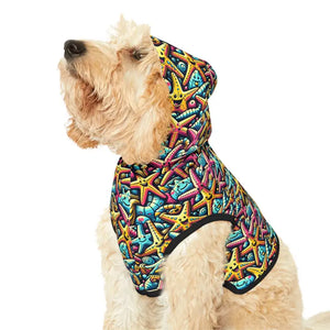 Starfish Pattern Dog Hoodie - Cozy Ocean Vibes for Furry Lovers - Dipaliz - Pet Hoodies