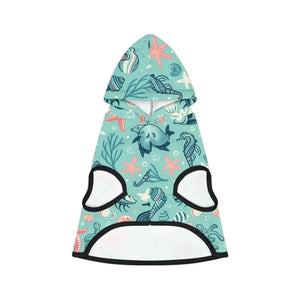 Marine Animal Dog Hoodie - Splashing Style Pet Apparel - Dipaliz - Xxs / Black Rib - Hoodies