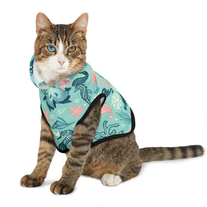 Vibrant Marine Animal Dog Hoodie - Soft Pet Apparel - Dipaliz - Hoodies