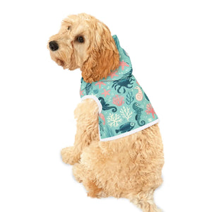 Vibrant Marine Animal Dog Hoodie - Soft Pet Apparel - Dipaliz - Hoodies