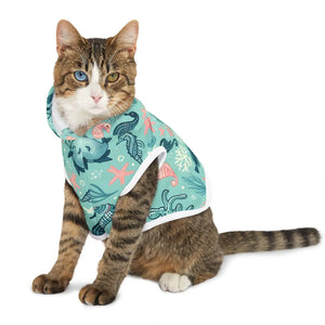 Vibrant Marine Animal Dog Hoodie - Soft Pet Apparel - Dipaliz - Hoodies
