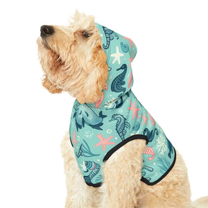 Vibrant Marine Animal Dog Hoodie - Soft Pet Apparel - Dipaliz - Hoodies