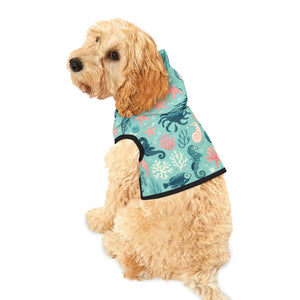 Vibrant Marine Animal Dog Hoodie - Soft Pet Apparel - Dipaliz - Hoodies