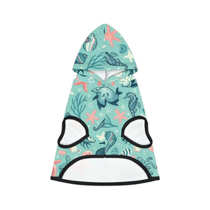 Vibrant Marine Animal Dog Hoodie - Soft Pet Apparel - Dipaliz - Hoodies