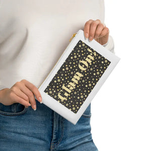 Stars Cosmetic Bag - Cotton Canvas Makeup Organizer - Dipaliz - White / one Size - Bags