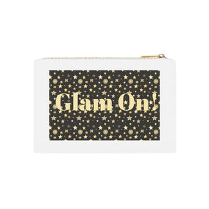 Stars Cosmetic Bag - Cotton Canvas Makeup Organizer - Dipaliz - White / one Size - Bags