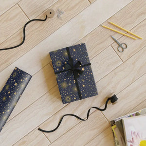 Fine Art Paper Gift Wrap - Starry Night Celestial - Dipaliz - Wrapping