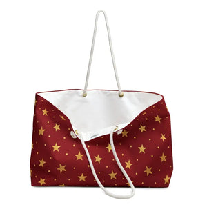 Pattern Weekender Bag - Trendy Starry Travel Tote - Dipaliz - 24’’ × 13’’ - Bags