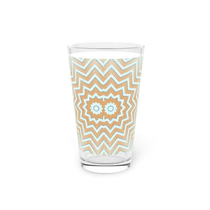 Pint Glass - Abstract Star Pattern - Dipaliz - 16oz - Beer Glasses